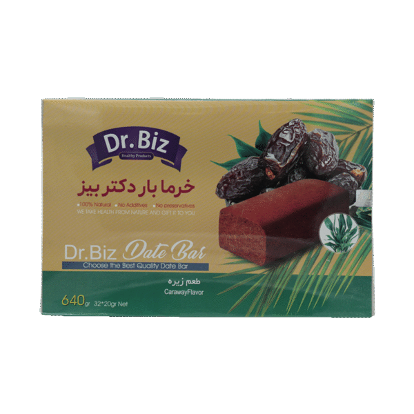 خرمابار رژیمی دکتر بیز (Dr.BIZ) | میان‌وعده سالم با زیره و بدون شکر افزوده